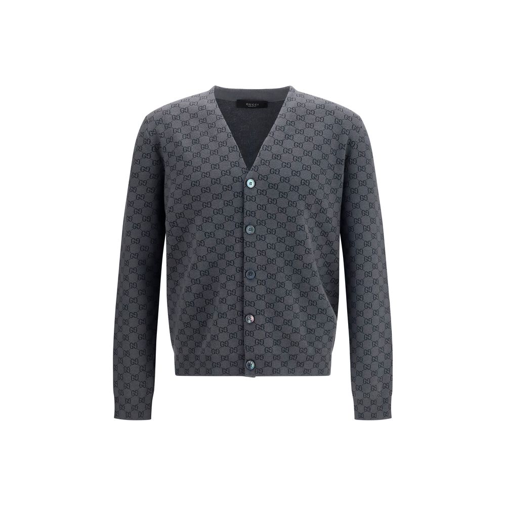 Silk Wool GG Print Cardigan