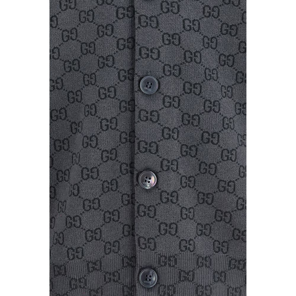 Silk Wool GG Print Cardigan