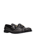 Black Leather Slip-On Loafers
