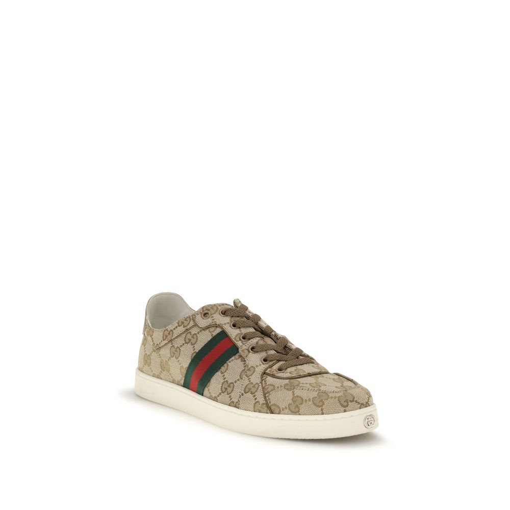 Beige Fabric Athletic Sneakers