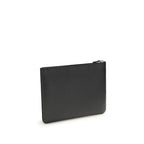 Black Calf Leather Clutch Bag
