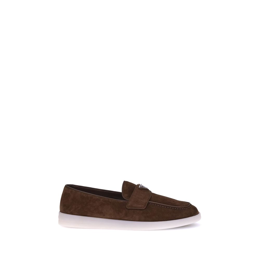 Brown Calfskin Slip-On Loafers