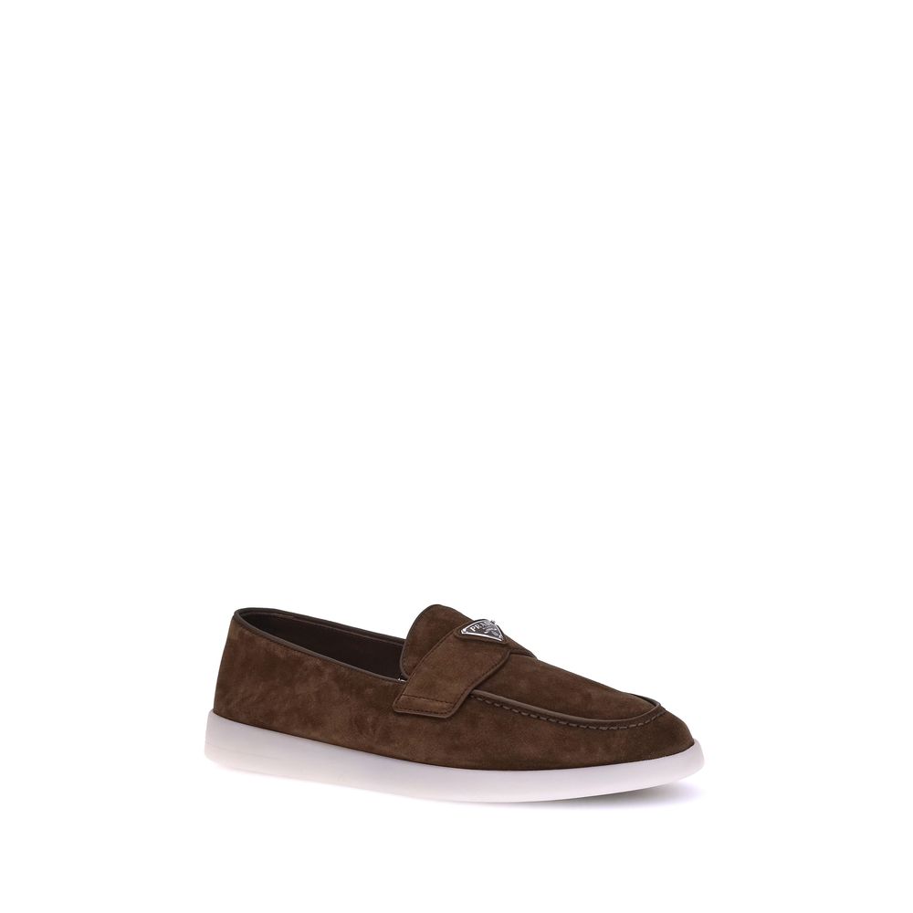 Brown Calfskin Slip-On Loafers