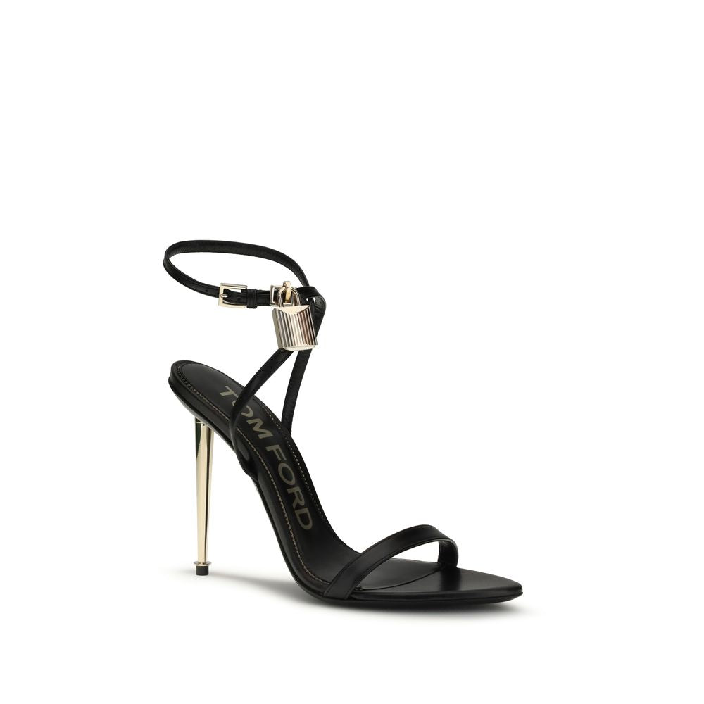 Goatskin Padlock Pointy Naked Sandals