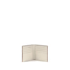 Beige Calfskin Compact Bifold Wallet