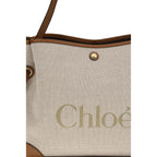 Beige Clover Tote Bag