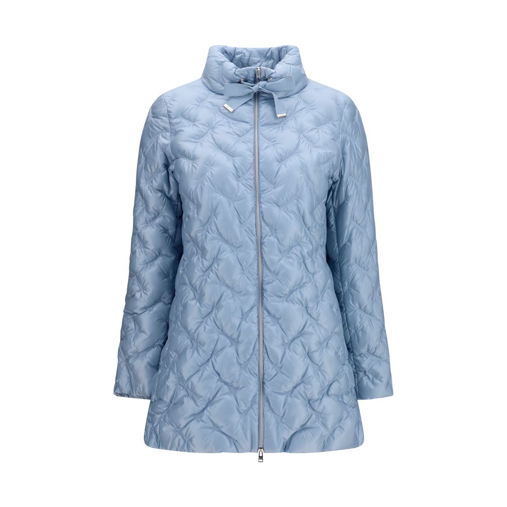 Blue Midi Down Jacket