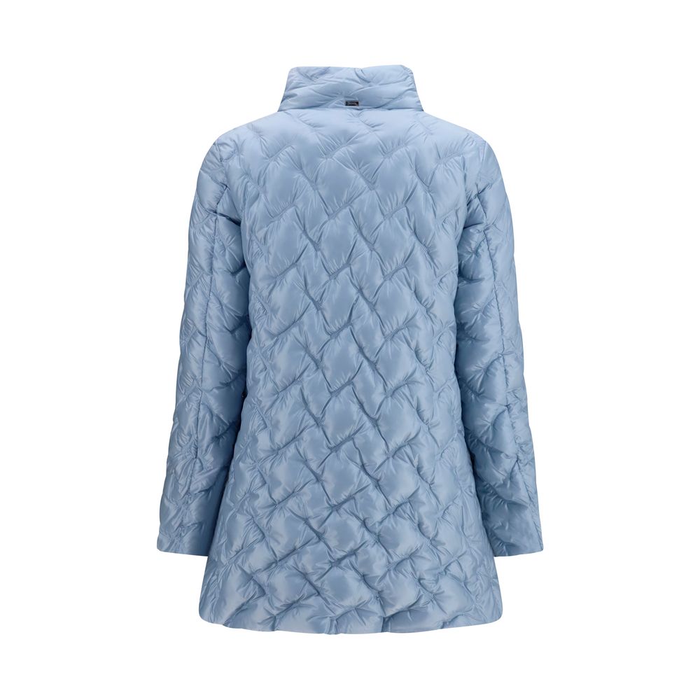 Blue Midi Down Jacket