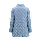 Blue Midi Down Jacket