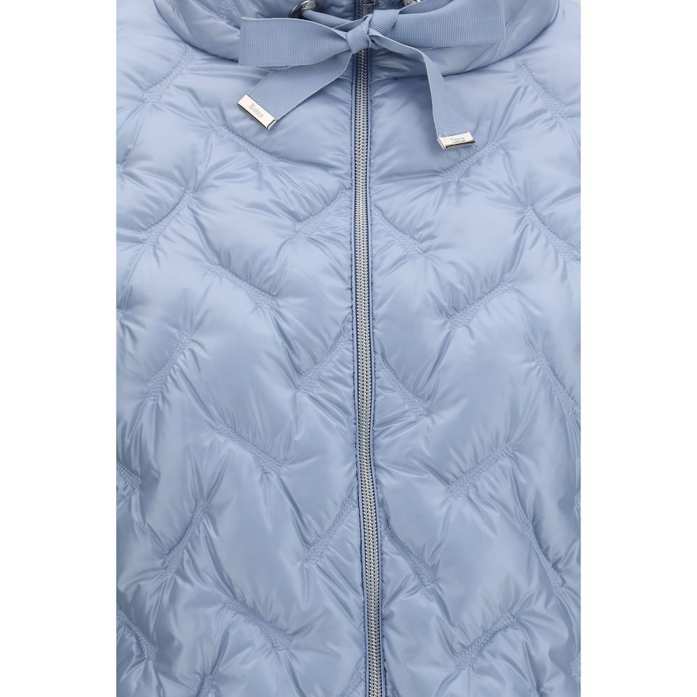 Blue Midi Down Jacket