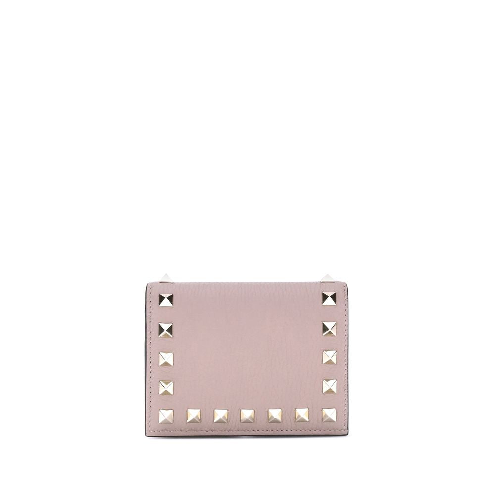 Calf Leather Rockstud Wallet