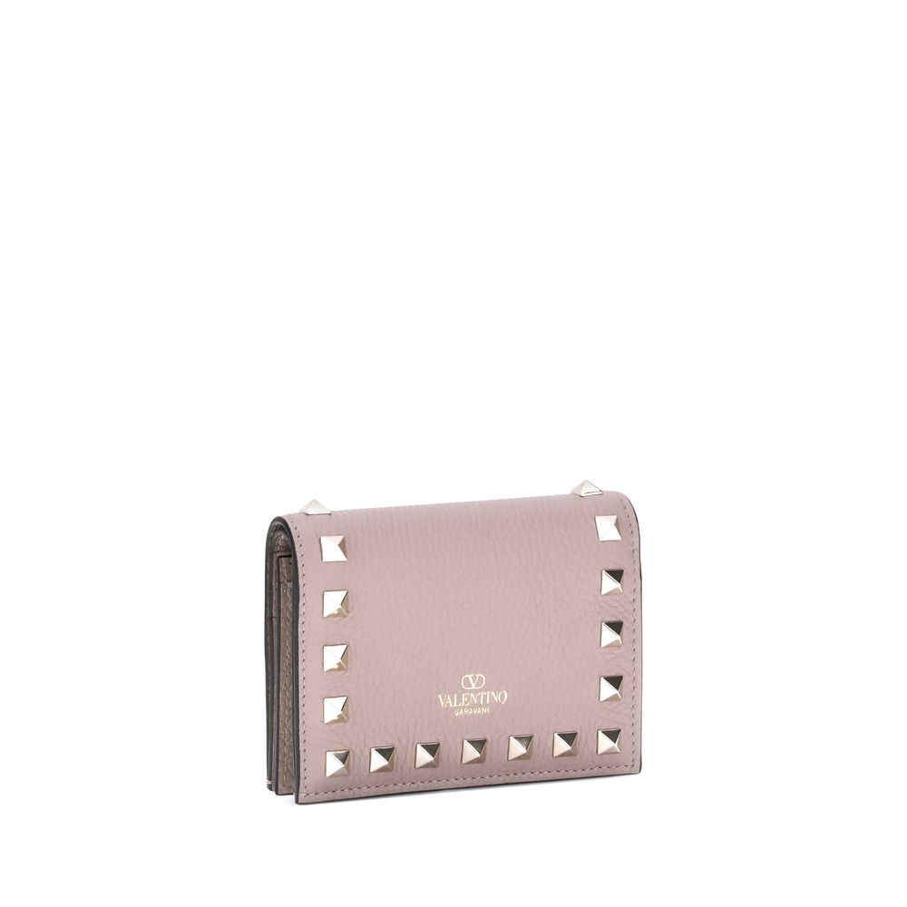 Calf Leather Rockstud Wallet
