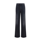 Black Cotton Straight-Leg Jeans