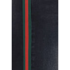 Black Cotton Straight-Leg Jeans