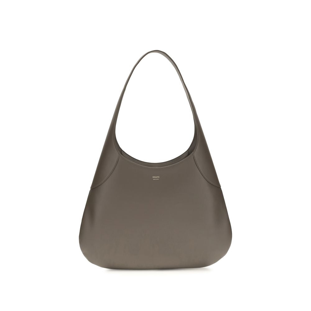 Large Gray Calfskin Joan Hobo Shoulder Bag