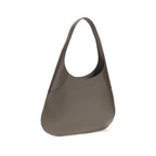 Large Gray Calfskin Joan Hobo Shoulder Bag