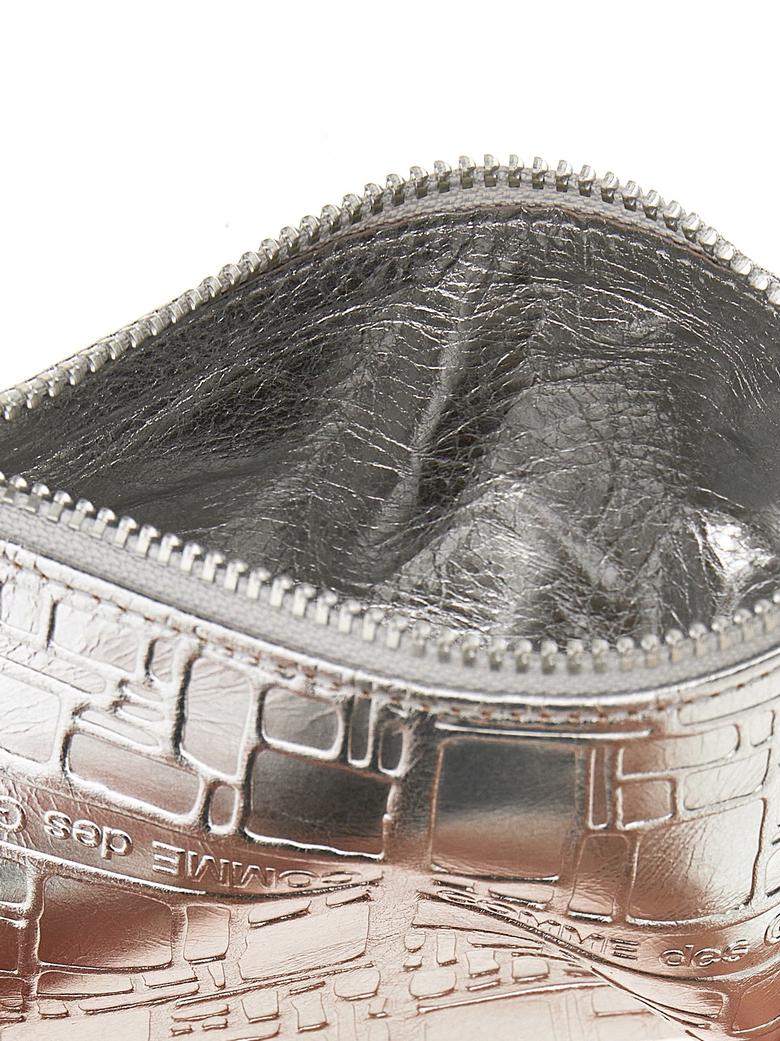 Silver Calfskin Cardholder
