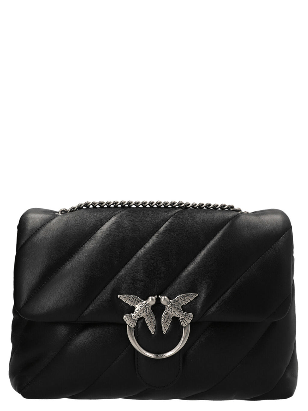 Black Lamb Leather Crossbody Bag