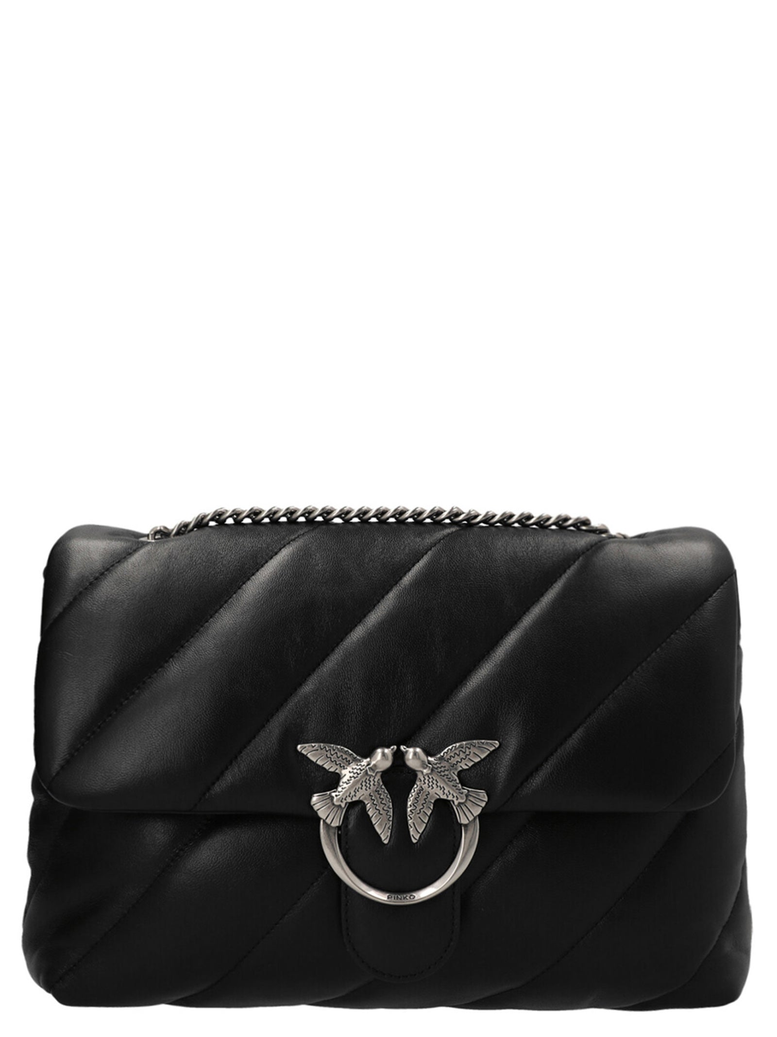 Black Lamb Leather Crossbody Bag