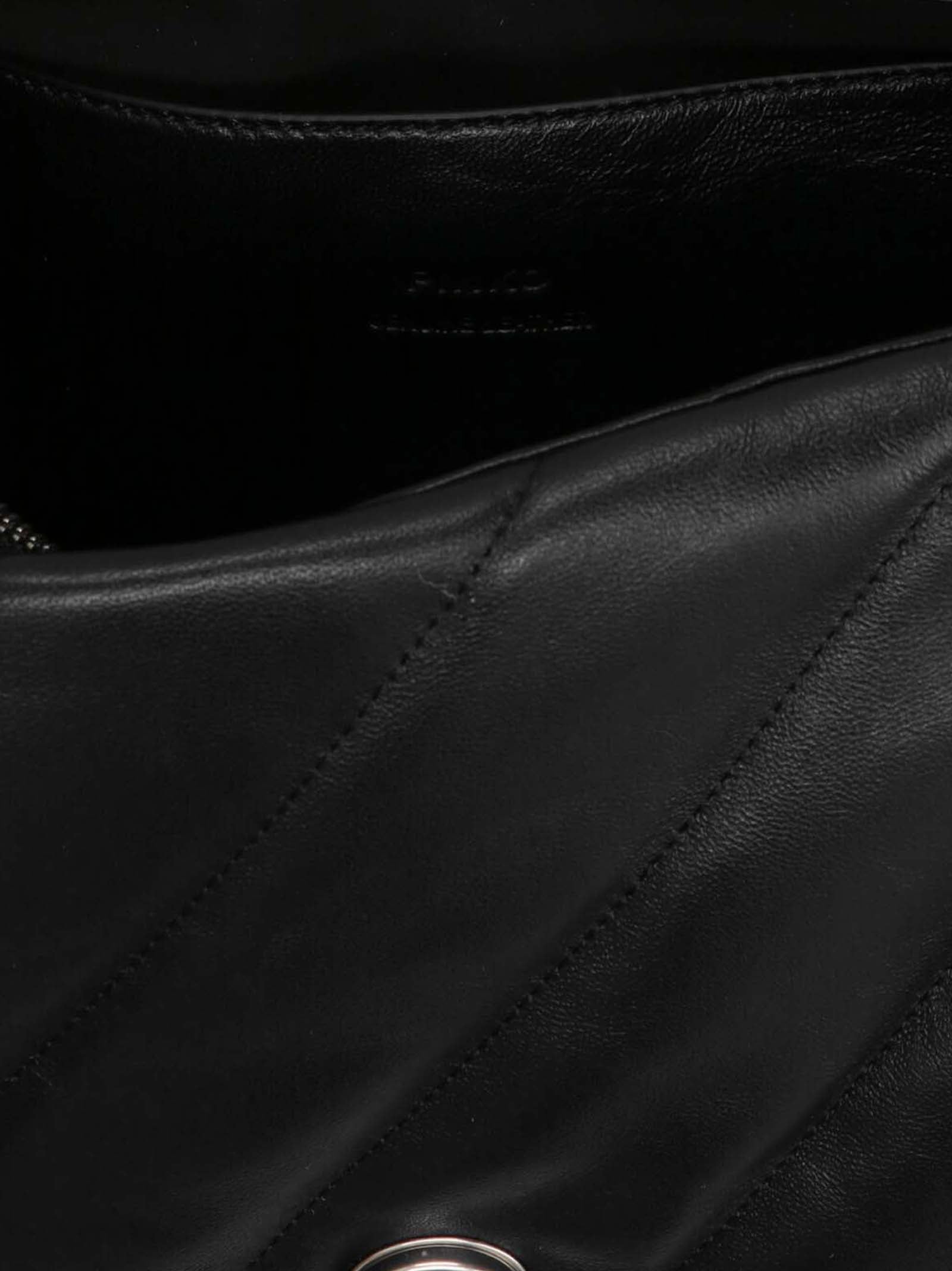 Black Lamb Leather Crossbody Bag