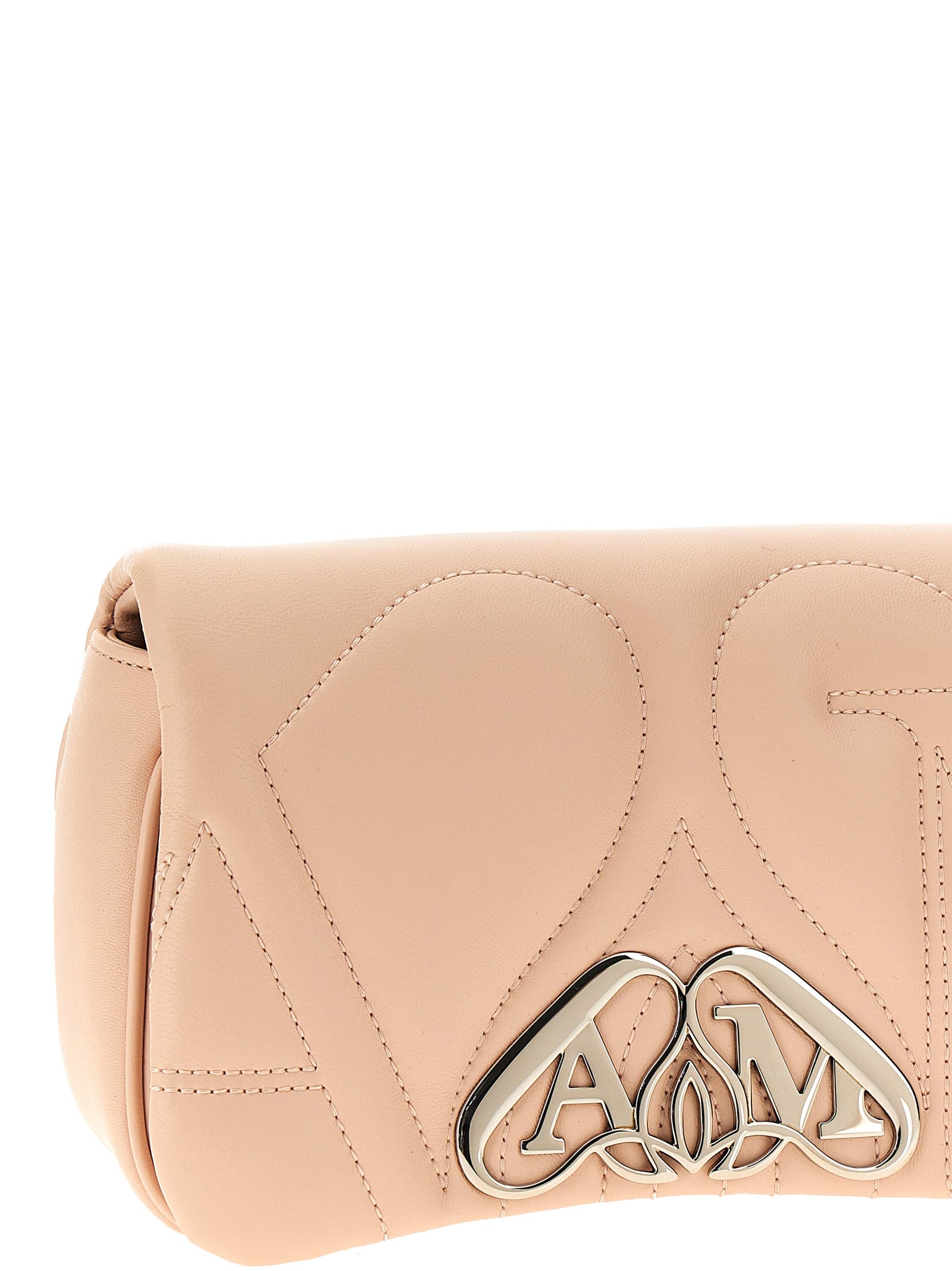 Beige Lamb Leather Crossbody Bag