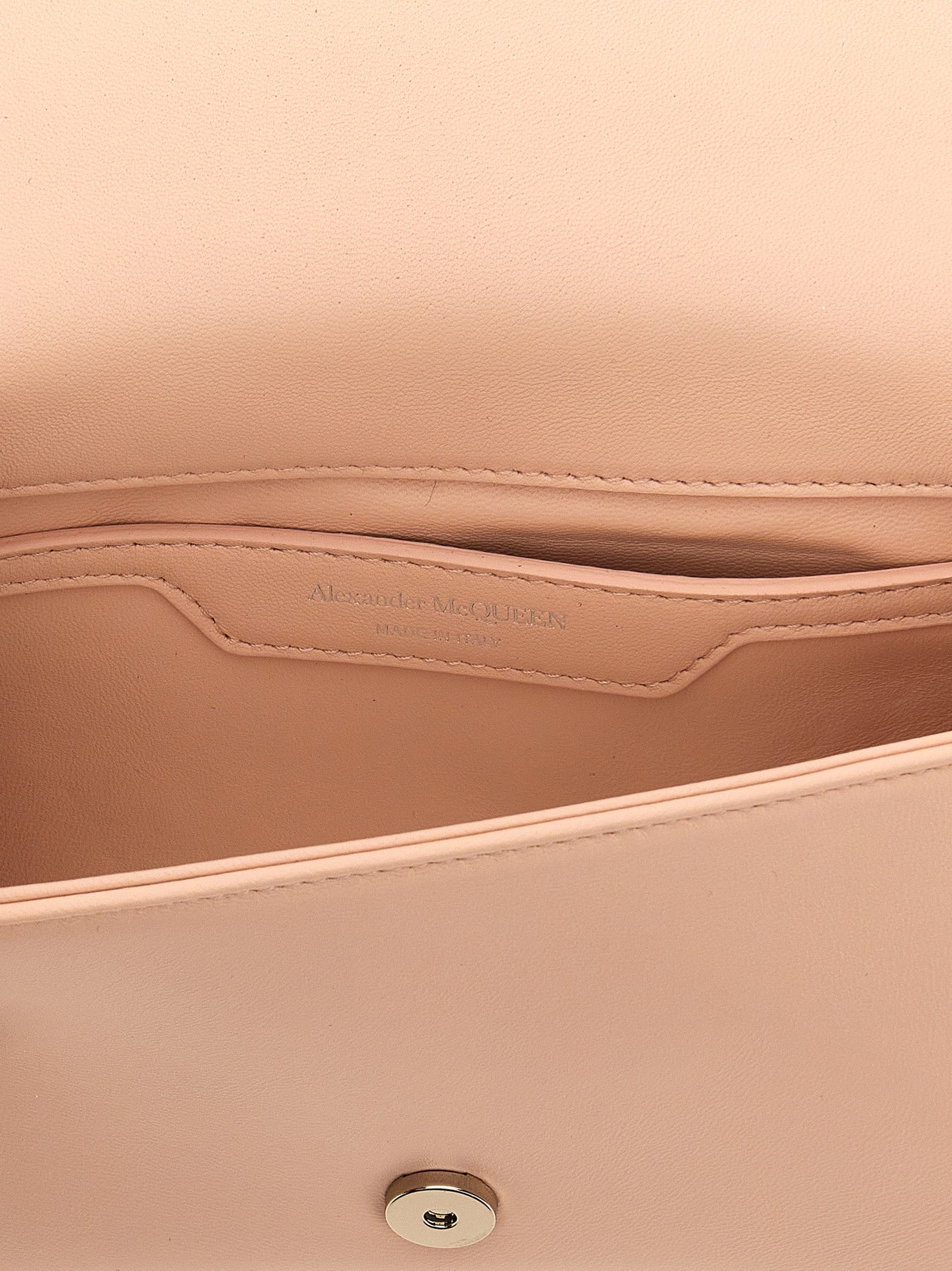 Beige Lamb Leather Crossbody Bag