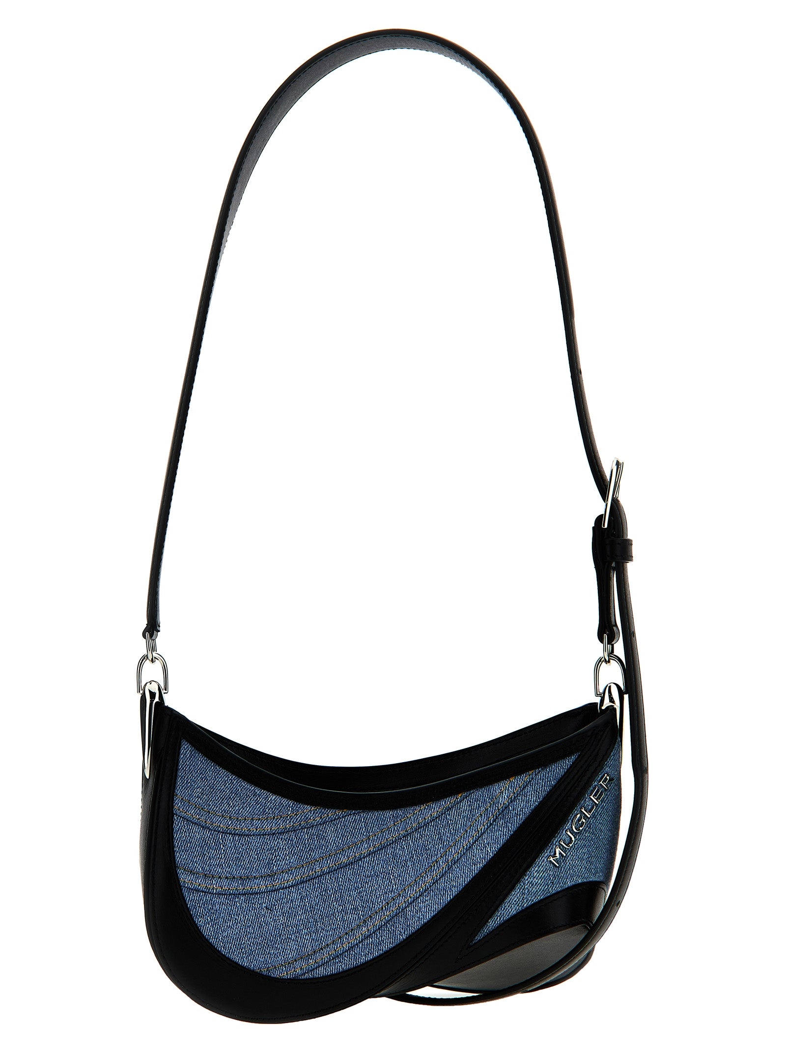 Small Calfskin Spiral Curve Shoulder Bag