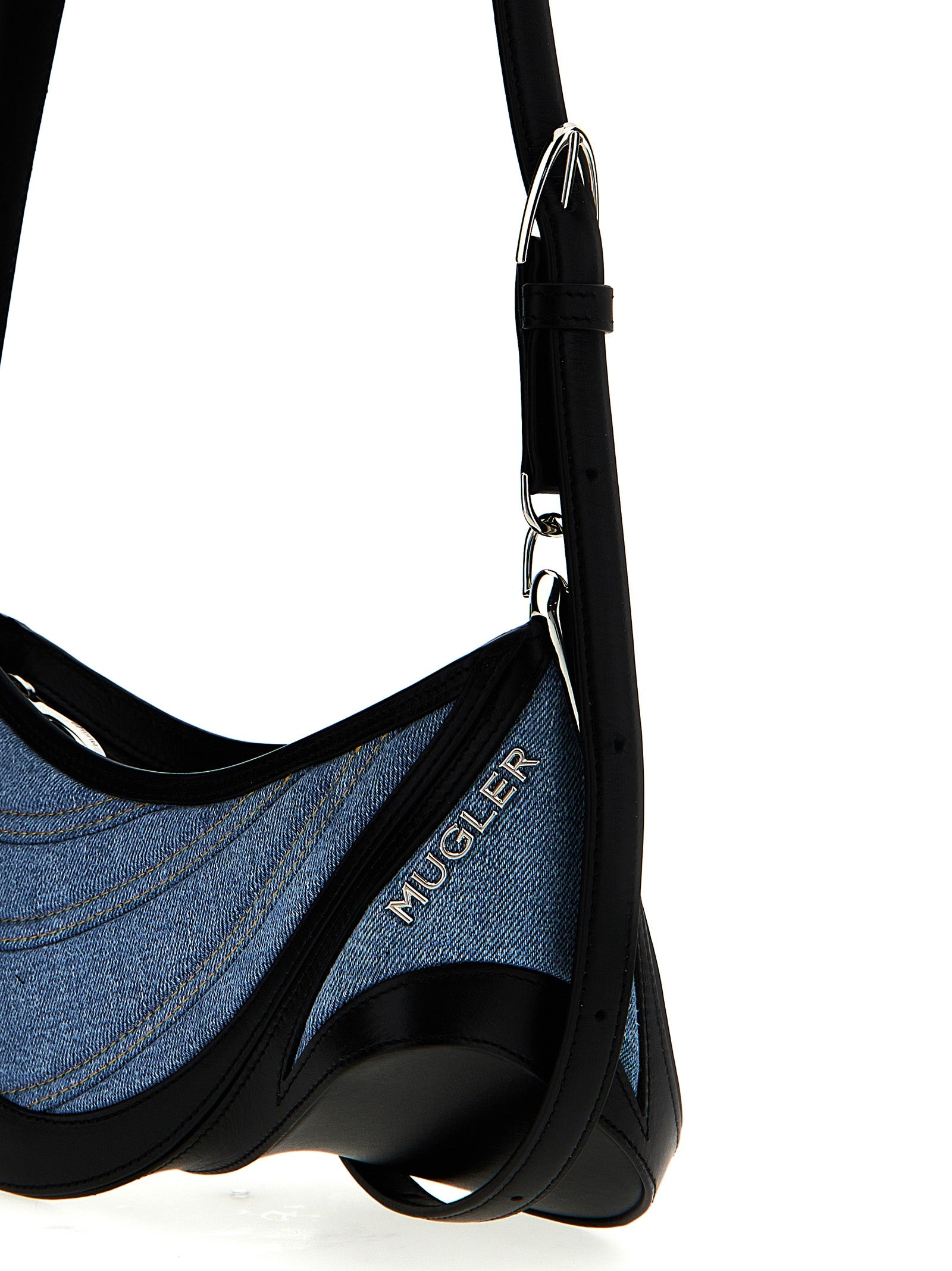 Small Calfskin Spiral Curve Shoulder Bag