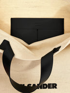 Jute Border Book Tote Square