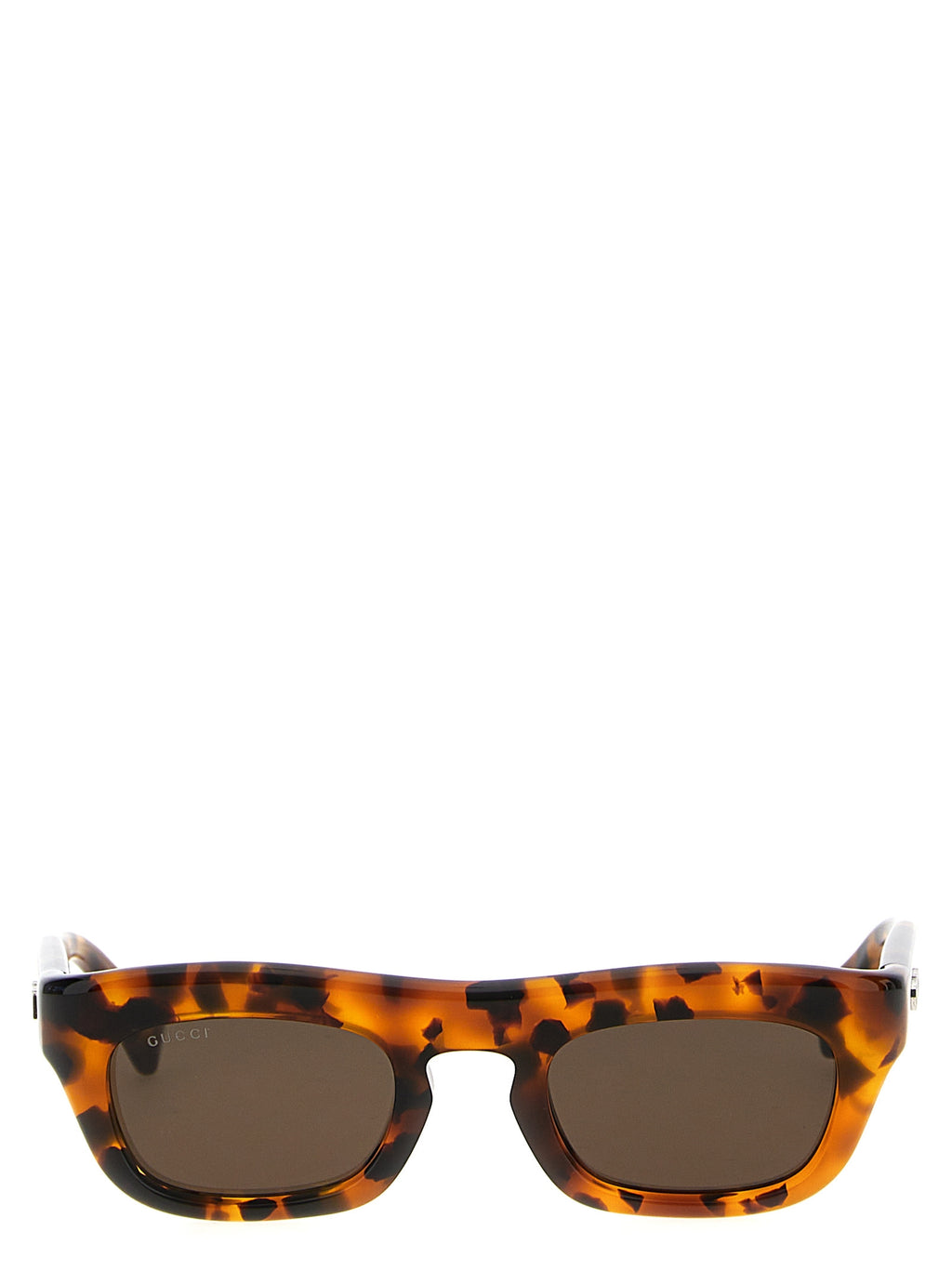 Brown Acetate Rectangular Sunglasses