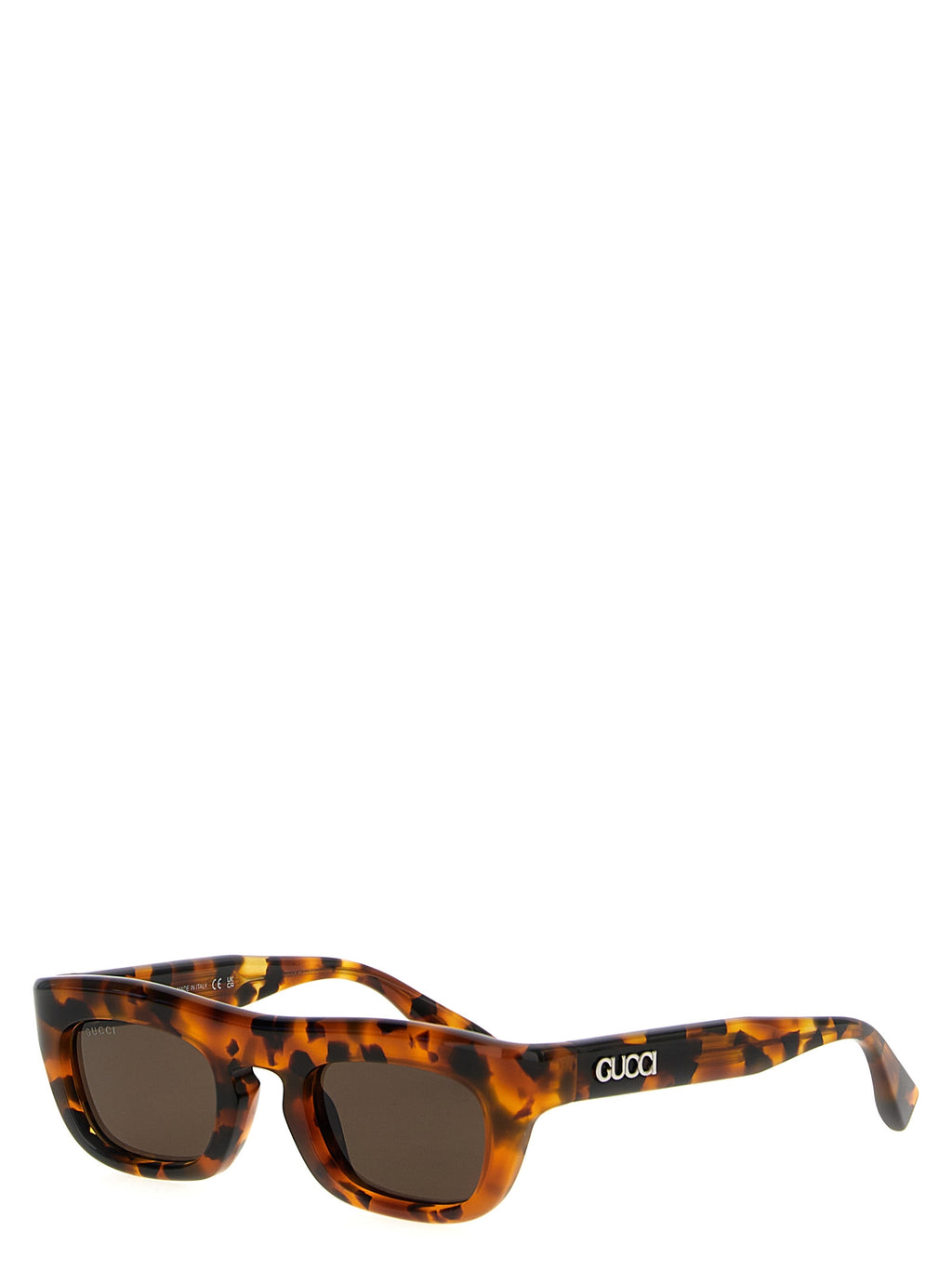 Brown Acetate Rectangular Sunglasses