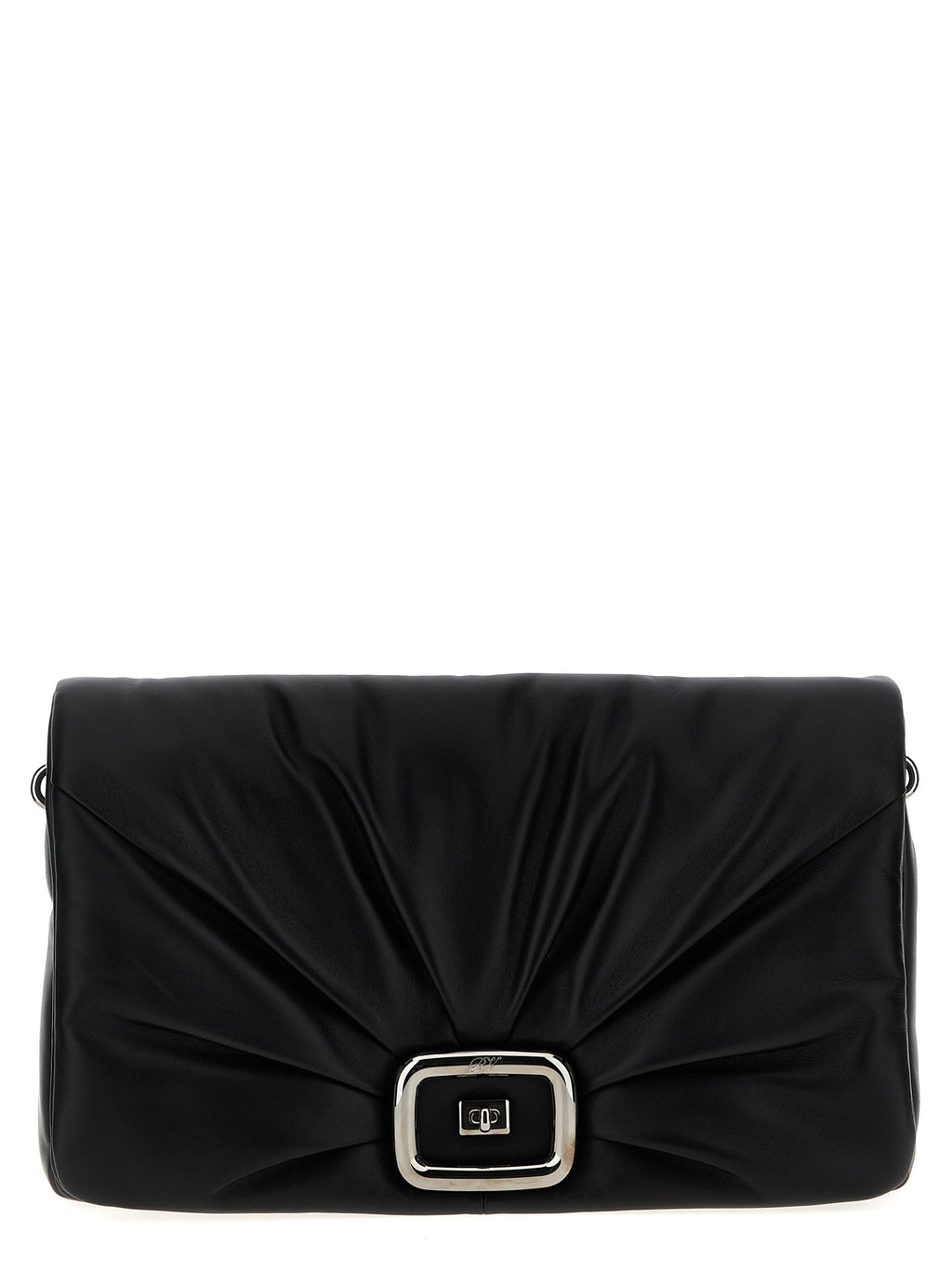 Large Viv’ Choc Napa Leather Shoulder Bag