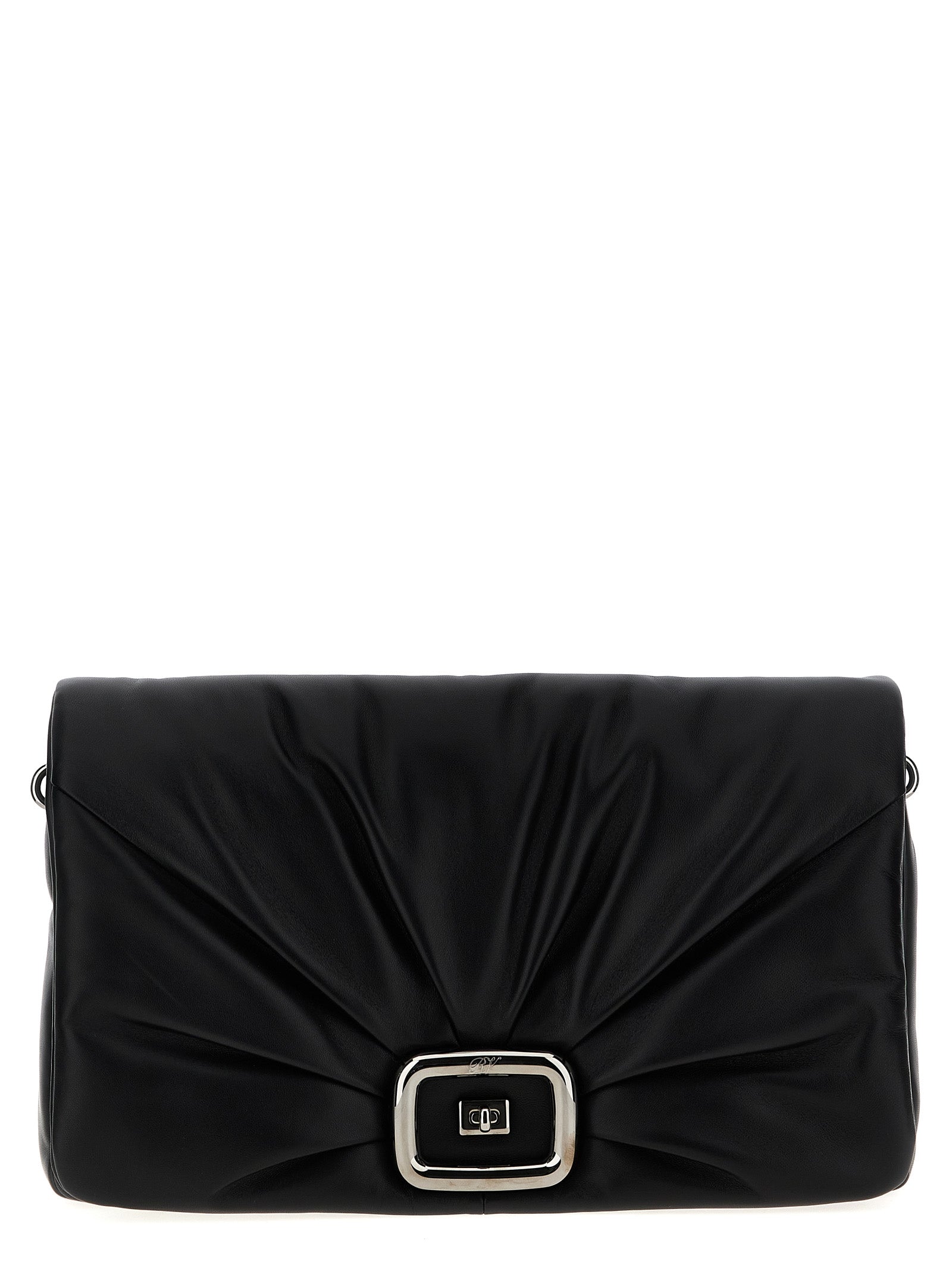 Large Viv’ Choc Napa Leather Shoulder Bag