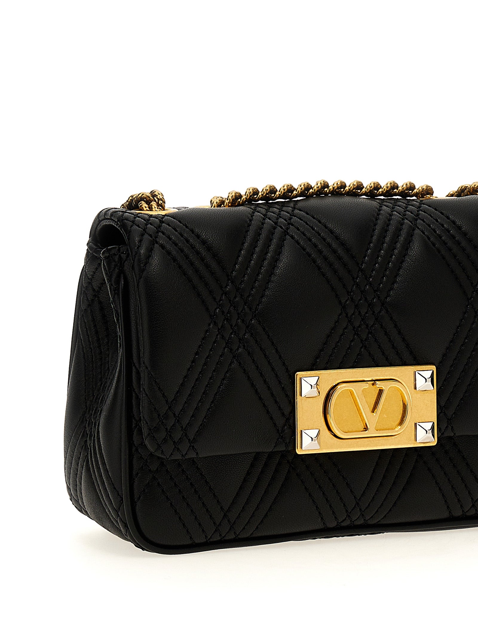Black Lamb Leather Quiltie 67 Shoulder Bag