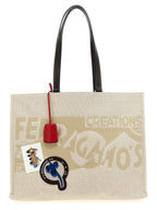 Beige Fabric Tote Bag