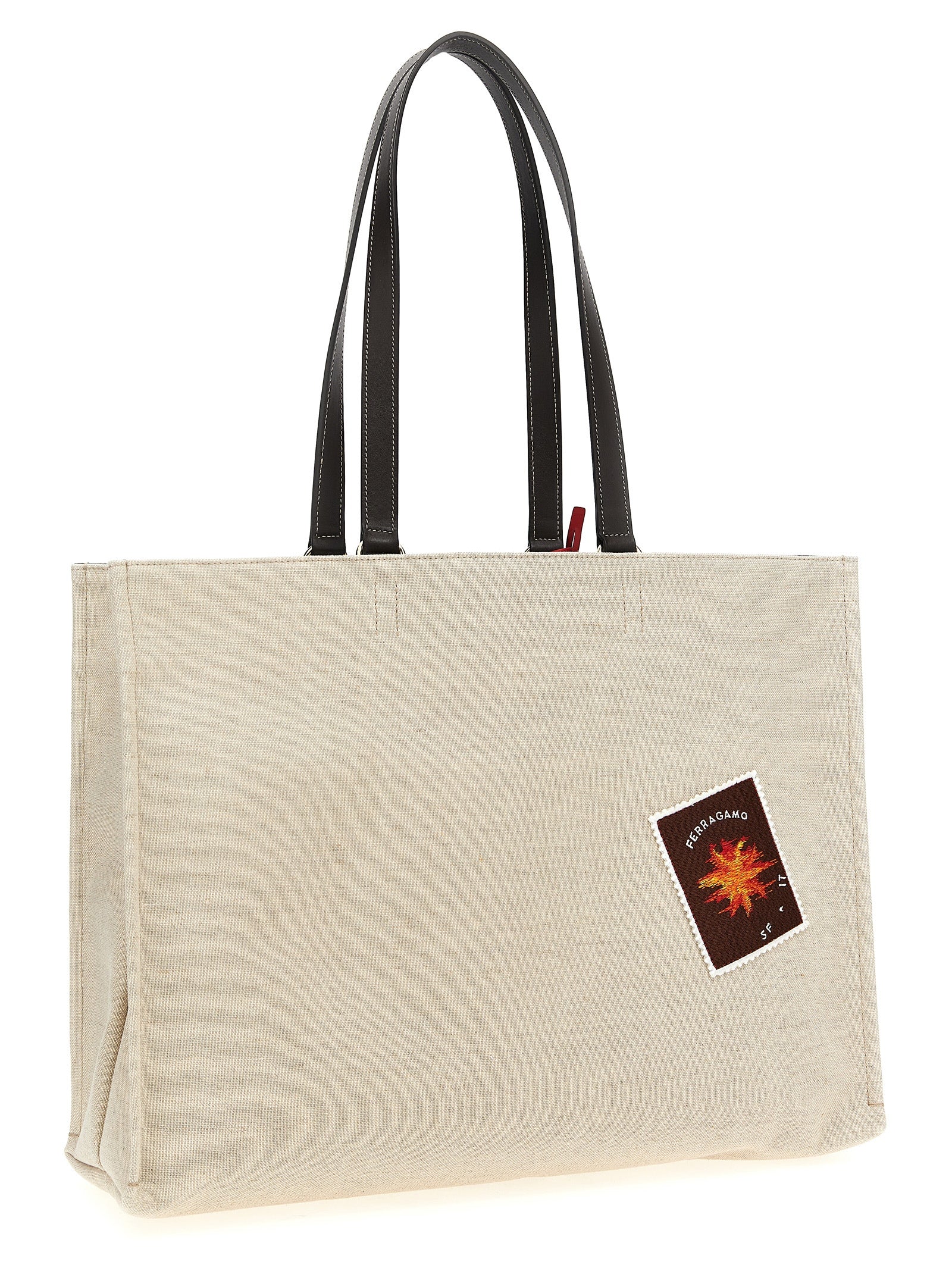 Beige Fabric Tote Bag