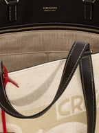 Beige Fabric Tote Bag