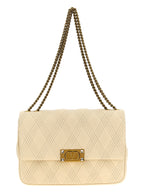 Quiltie 67 White Lamb Leather Shoulder Bag