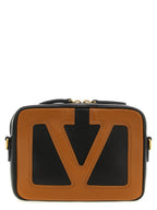 Brown Lamb Leather Crossbody Bag