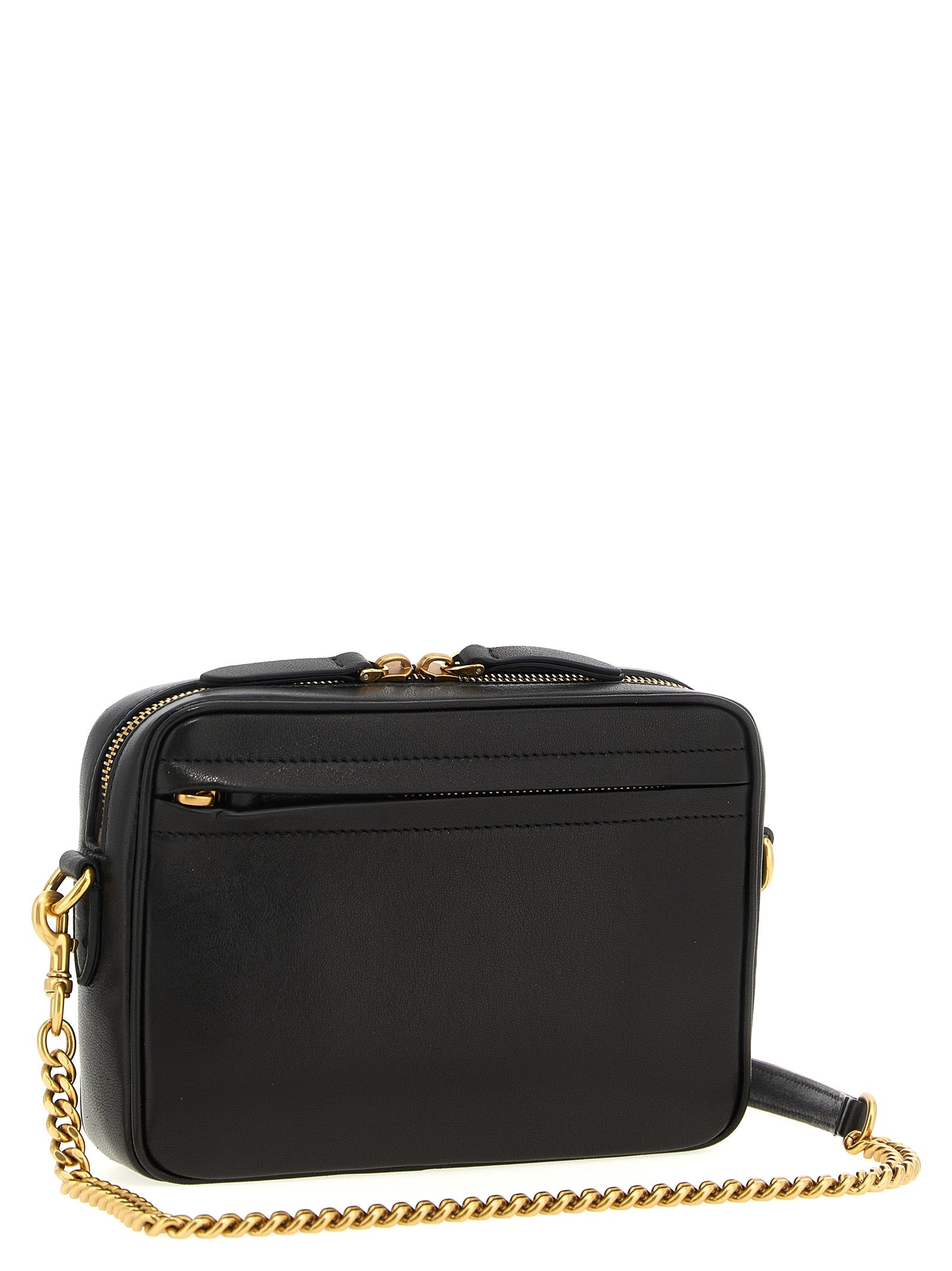 Brown Lamb Leather Crossbody Bag