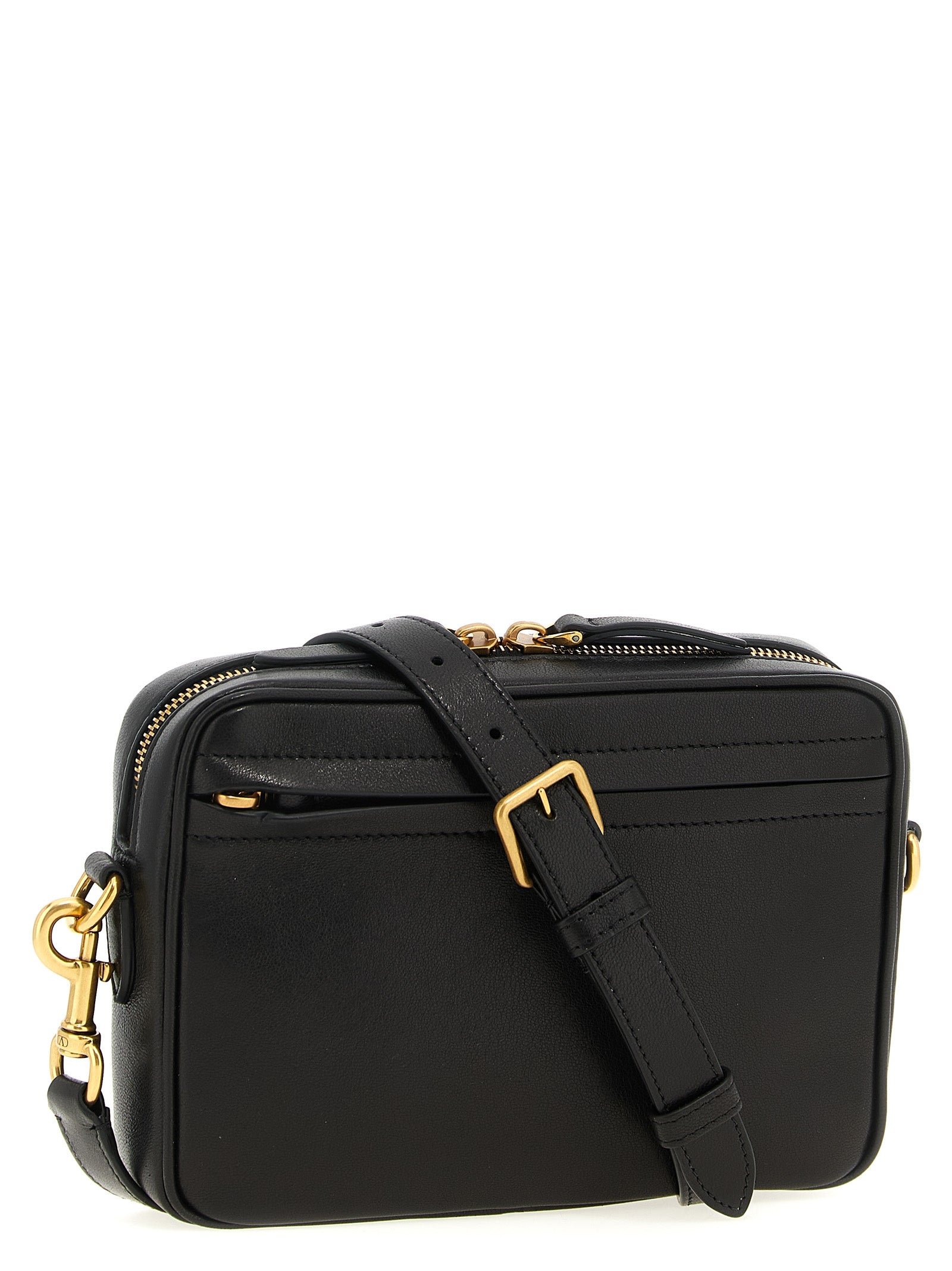 Brown Lamb Leather Crossbody Bag
