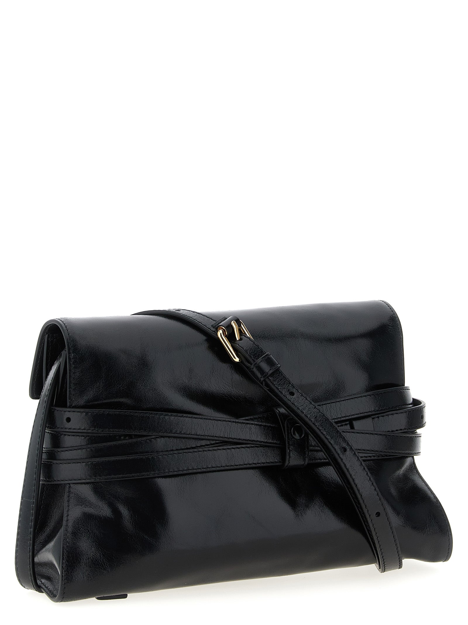 Tie Me Leather Crossbody Bag