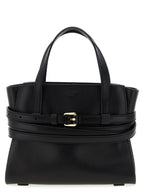 Black Polyester Tie Me Small Handbag
