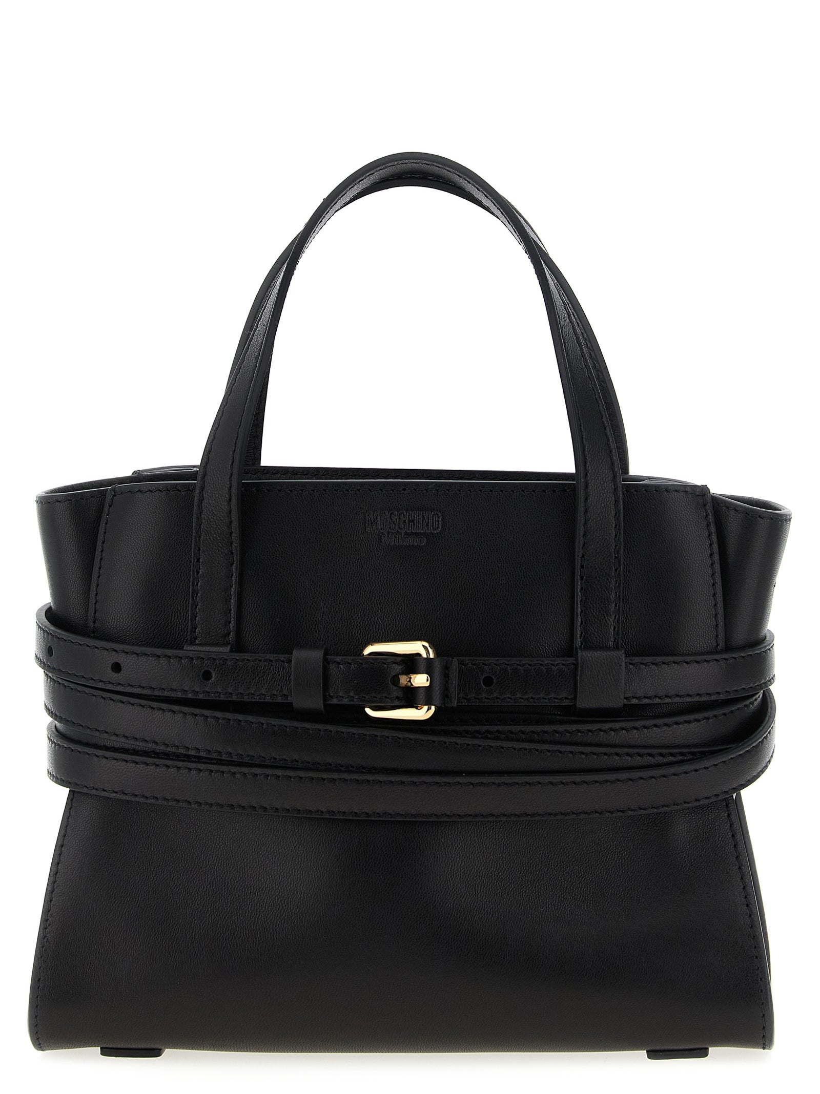 Black Polyester Tie Me Small Handbag