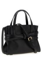 Black Polyester Tie Me Small Handbag