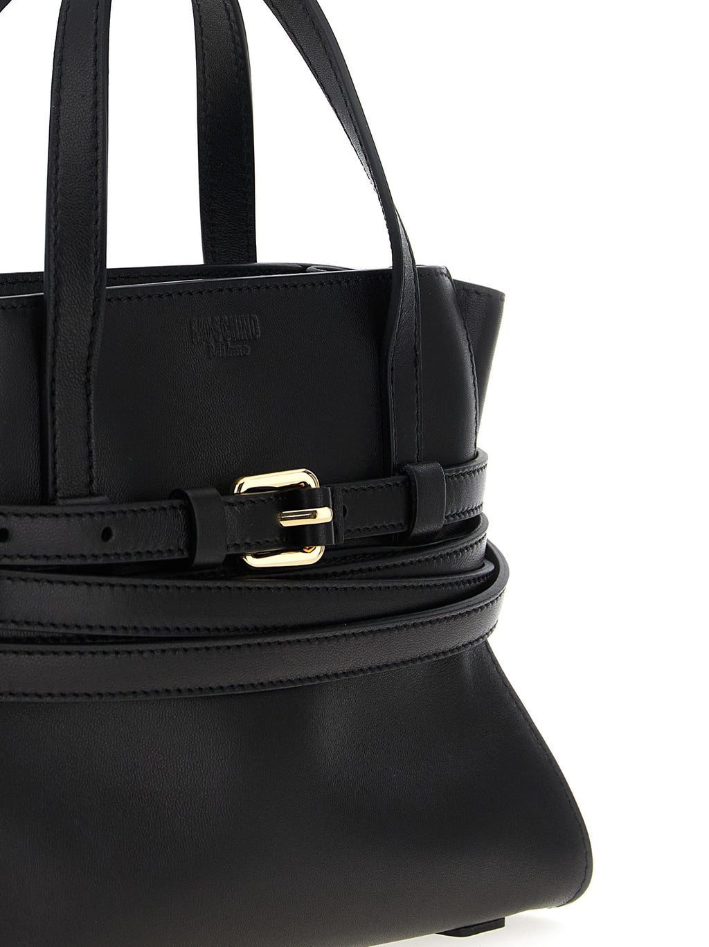 Black Polyester Tie Me Small Handbag