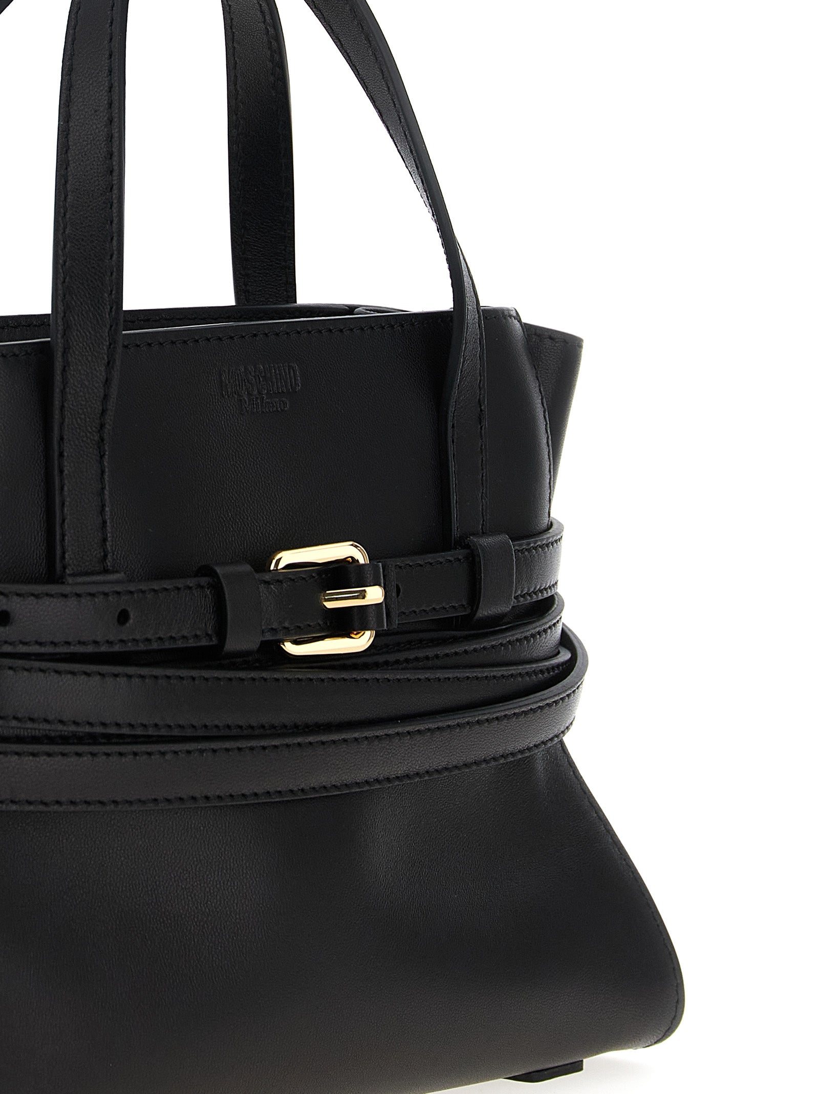 Black Polyester Tie Me Small Handbag