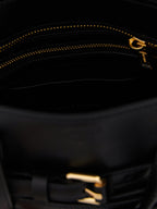 Black Polyester Tie Me Small Handbag