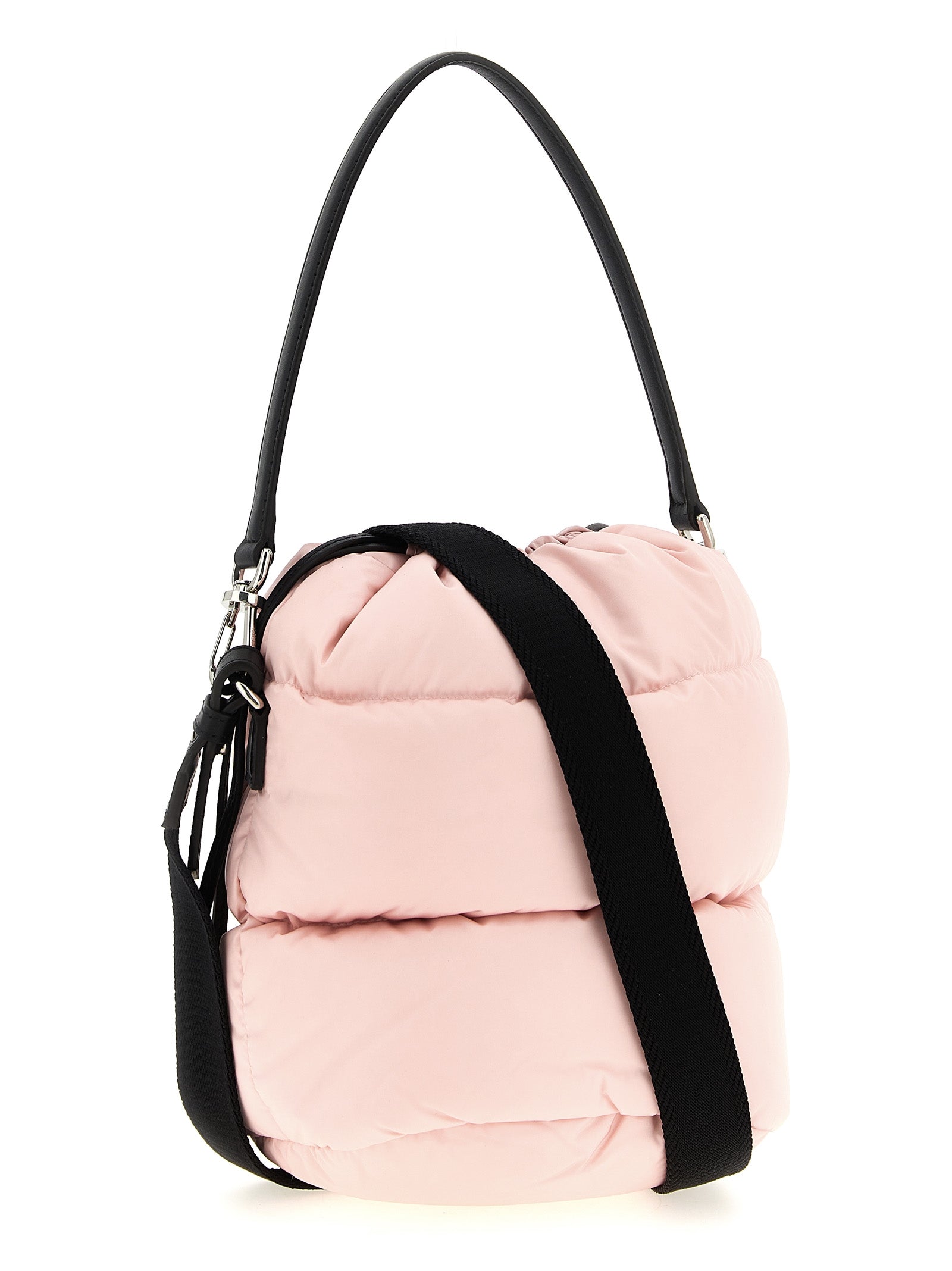 Pink Quilted Nylon Caradoc Bucket Bag