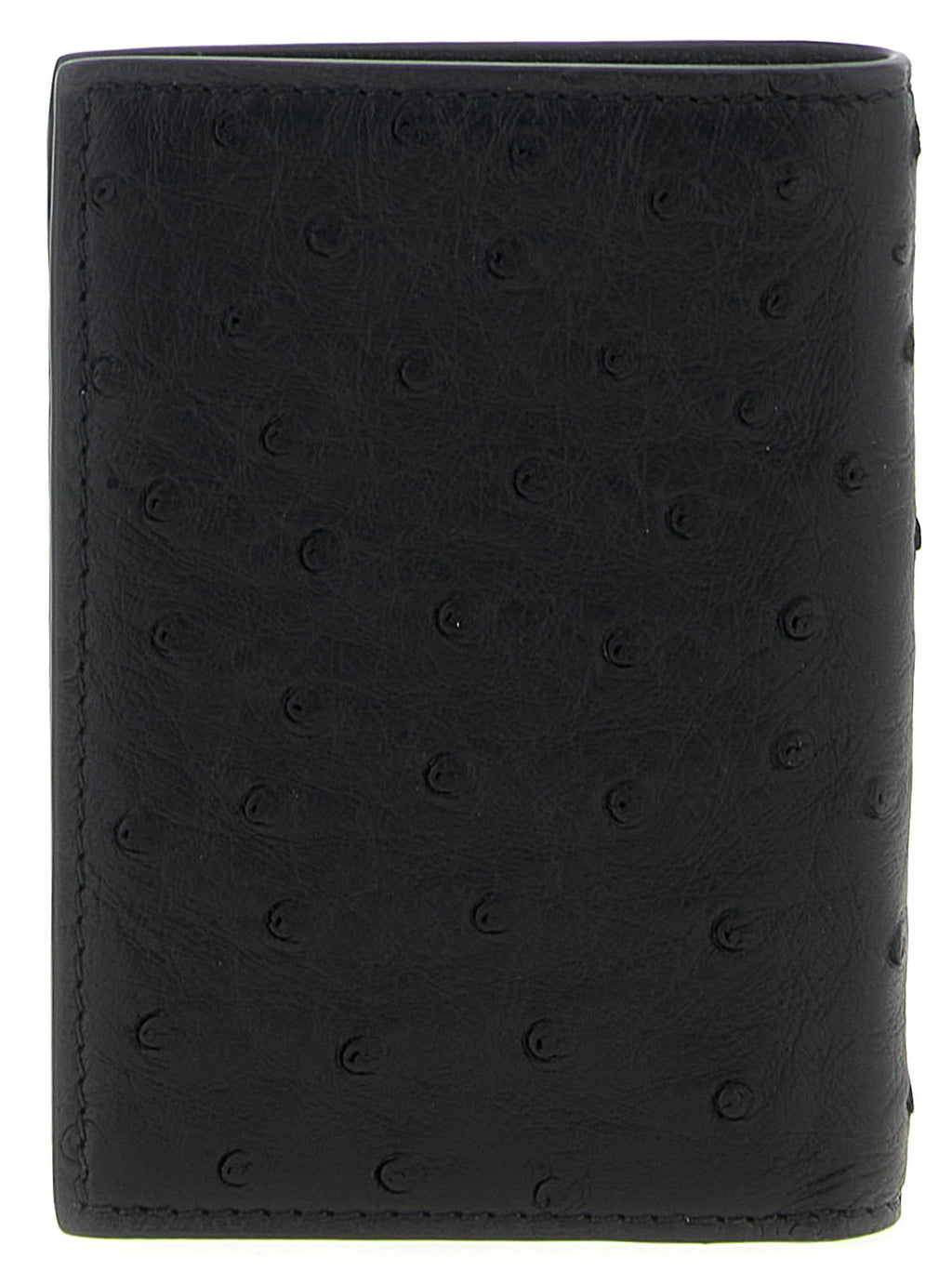 Black Ostrich Skin Cardholder